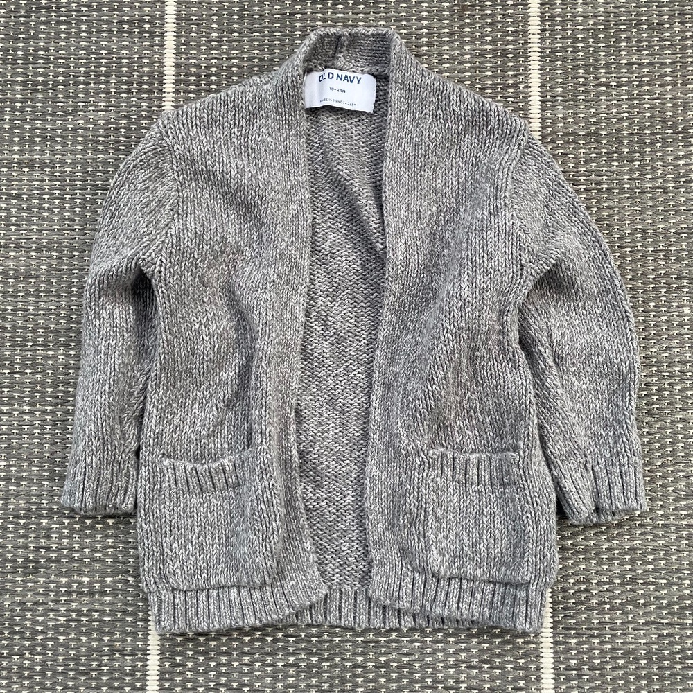 Old Navy Open Front Sweater - Gray Marl